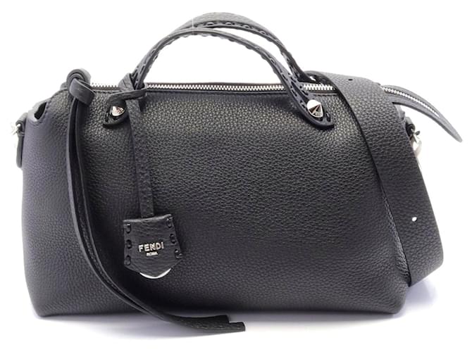Fendi By The Way Medium Leather Handbag Black Pony-style calfskin  ref.2307959