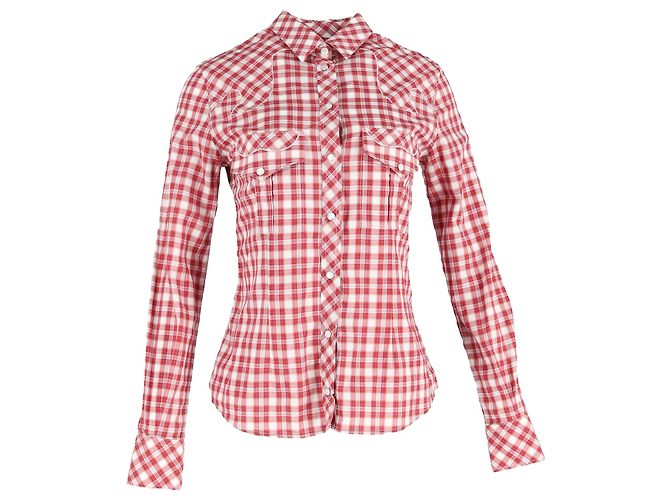 Camicia a quadri Dolce & Gabbana in cotone rosso
