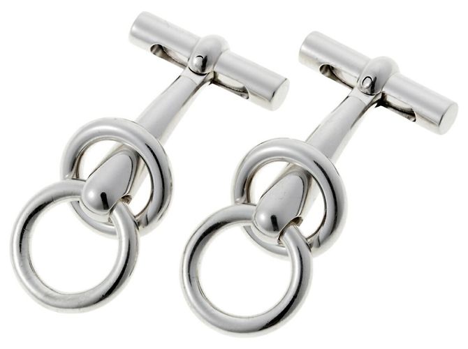 Hermès Hermes Chaine d'Ancre Cufflinks Silvery