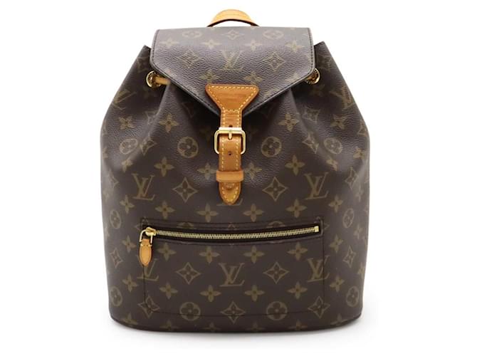 Louis Vuitton Monogram Montsouris Backpack Brown Patent leather  ref.2308845