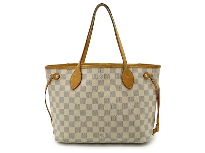 Louis Vuitton Damier Azur Neverfull PM Tote Bag Cream Cloth  ref.2308855