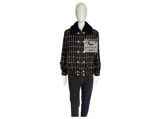 Chanel Paris / Egypt Eternal Geometry Black Tweed Jacket 36 FR