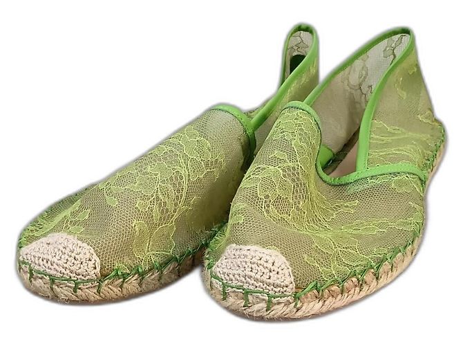 Valentino Garavani Valentino Spitzen-Espadrilles Grün