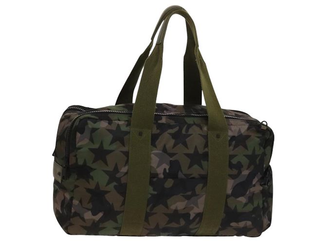 VALENTINO Bolsa Boston de nylon camuflaje Auth bs26223