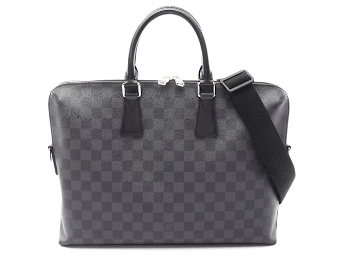 Louis Vuitton Damier Graphite Briefcase Black Cloth  ref.2309920