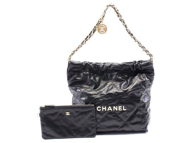 Chanel 22 Leder Tote Bag Schwarz