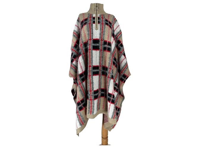 Munthe Plus Simonsen Tartan Poncho Mehrfarben