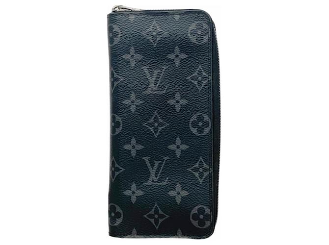 Louis Vuitton Monogram Eclipse Long Wallet Black  ref.2311827