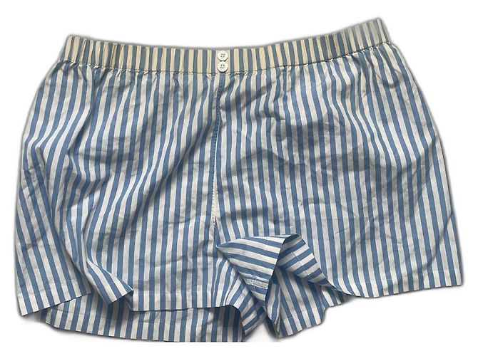 Chanel Shorts aus Baumwolle blau weiß gestreift