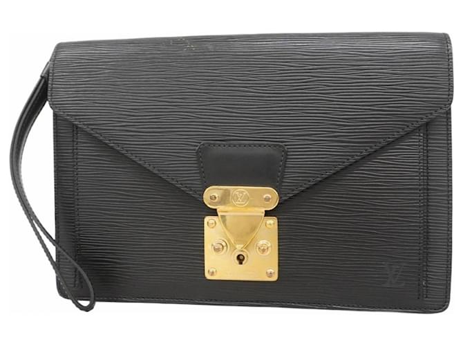 Louis Vuitton Epi Serie Dragonne Clutch Bag Black  ref.2312119