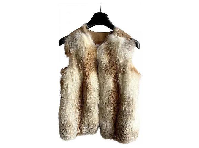KOOKAÏ Fellweste Fuchsrot Camel Kamel