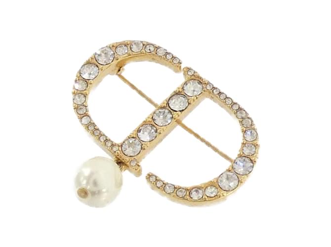 Christian Dior Petit CD V0716PTCCY Brooch White Golden ref.2313143