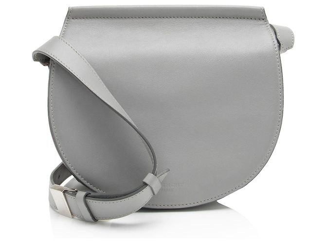 Mini bolsa Infinity de couro de bezerro Givenchy Cinza