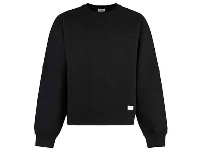 Saint Laurent Cotton Logo Sweatshirt Black  ref.2314279