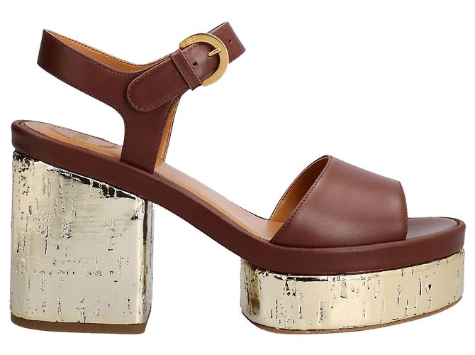 Chloé Odina Leather Sandals