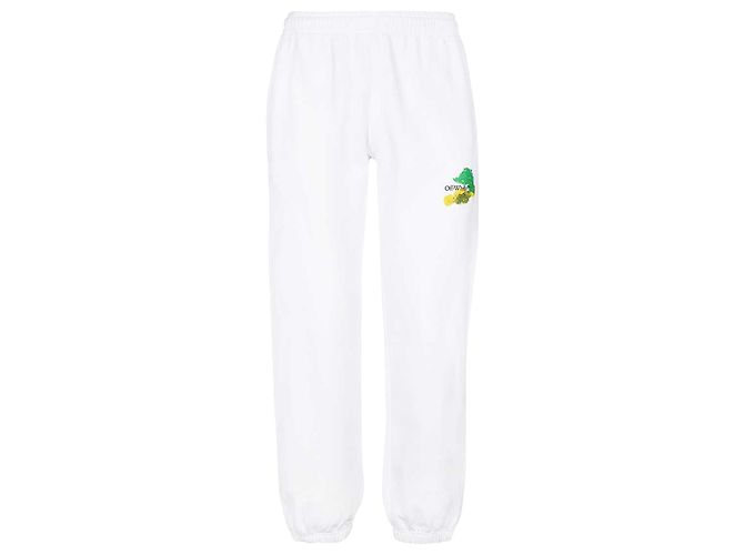 Off White Pantalones de chándal de algodón con logo Off-White