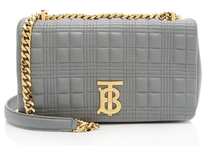 Bolsa transversal pequena TB Lola em couro de cordeiro acolchoado Burberry