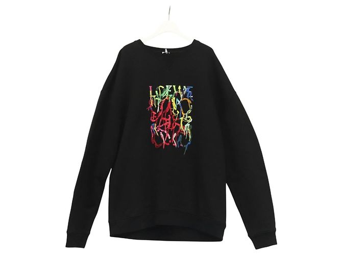 LOEWE Sudadera de Manga Larga de Algodón Negro Auth ym028M