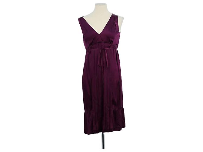 Miu Miu Vestido de seda roxo