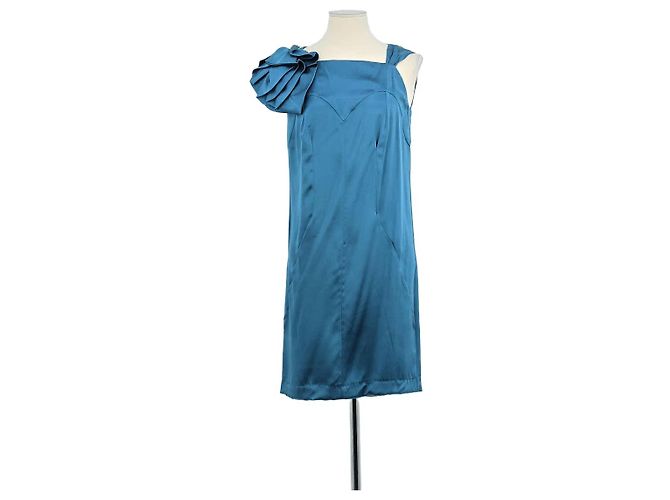 Miu Miu Vestido de seda azul
