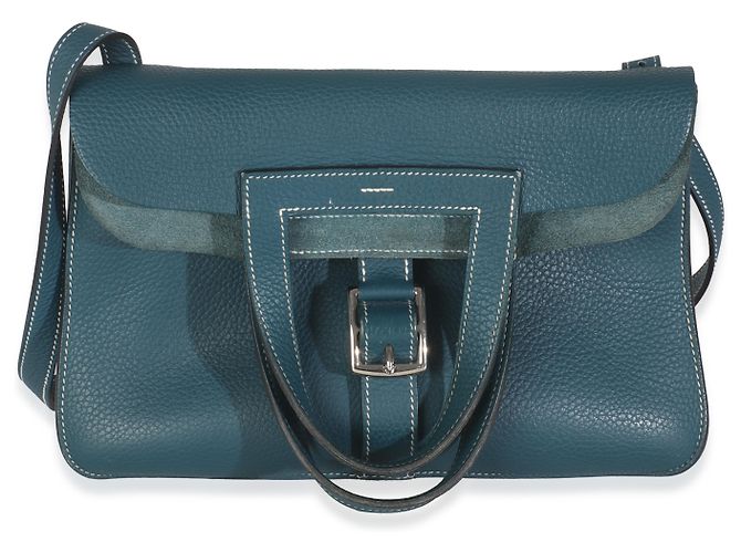 Hermès Colvert Clemence Halzan 31 PHW Bleu