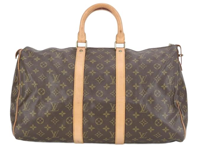Louis Vuitton Monogram Keepall 45 M41428 Boston Bag Brown Patent leather  ref.2315035