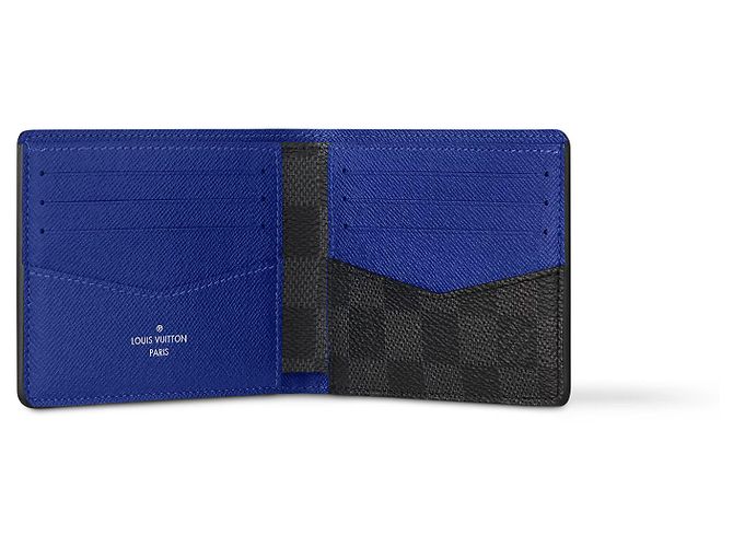 Louis Vuitton LV Slender wallet new graphite and blue