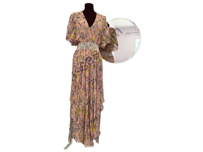 Vestido Largo Rosa Floral Berenice