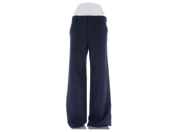 Dior Calça marinha de lã Azul marinho
