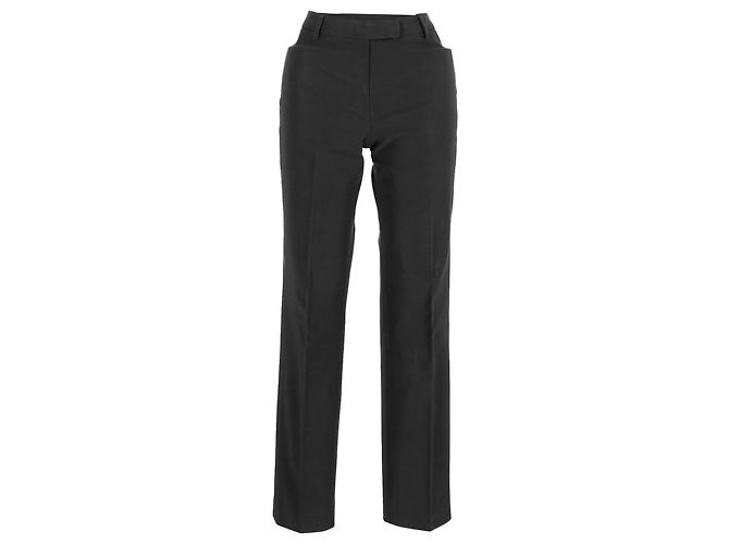 Pantaloni dritti Prada in poliestere nero