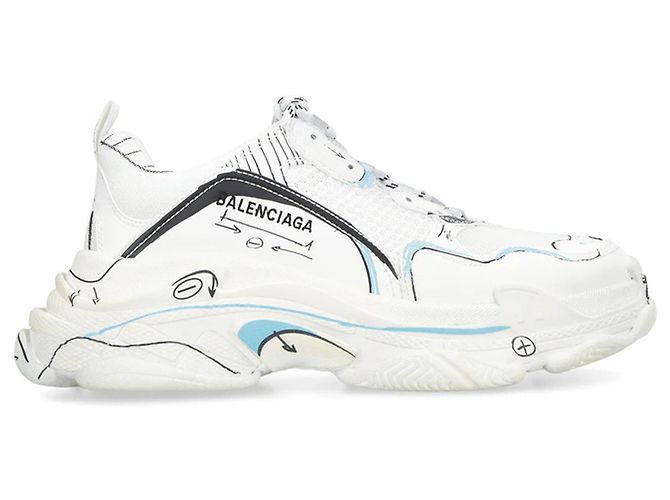 Baskets Triple S Balenciaga Blanc