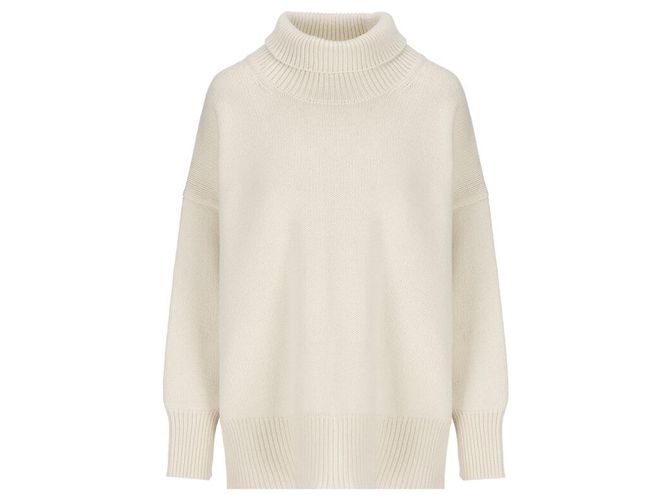 Chloé Kaschmir Rollkragenpullover Weiß Wolle