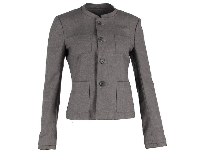 Joseph Buttoned Jacket in Grey Wool