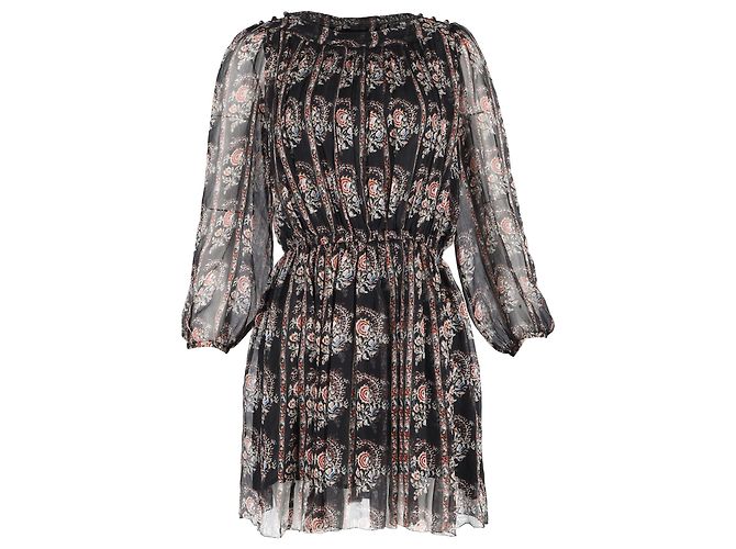 Vestido Mini Sharla en Seda Multicolor Isabel Marant Étoile