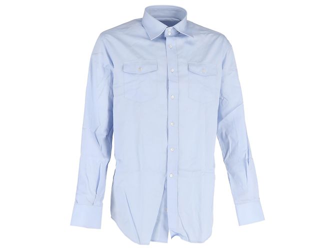 Dolce & Gabbana Hemd aus hellblauer Baumwolle