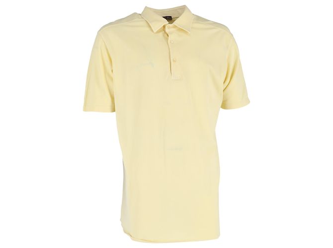 Polo Loro Piana in cotone giallo Cammello