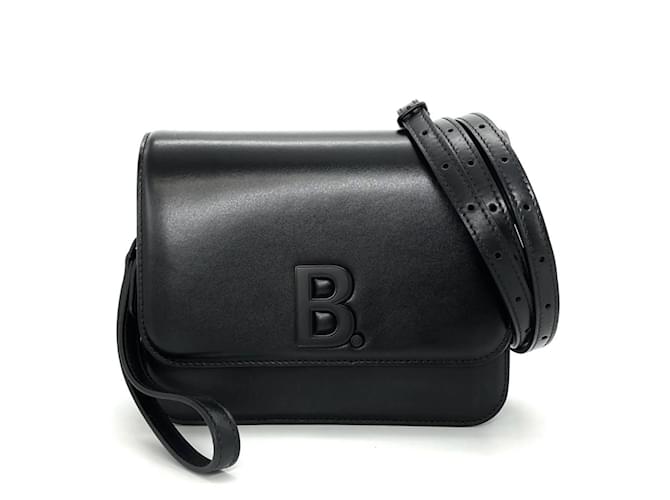 Everyday Balenciaga B Shoulder Bag in Black Leather  ref.2318092