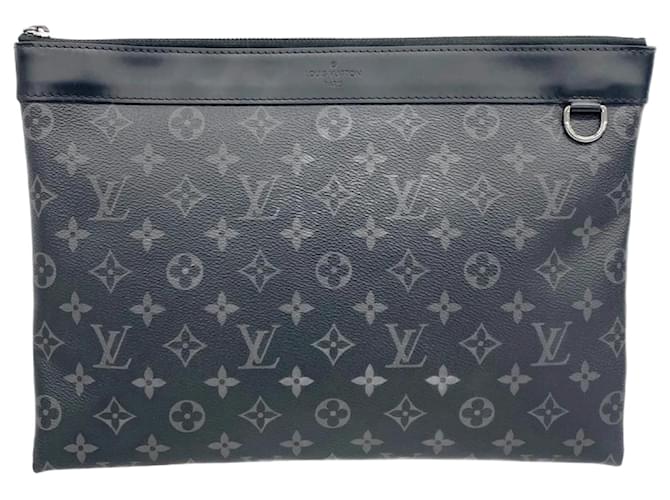 Louis Vuitton Monogram Eclipse Clutch Bag Black  ref.2318304
