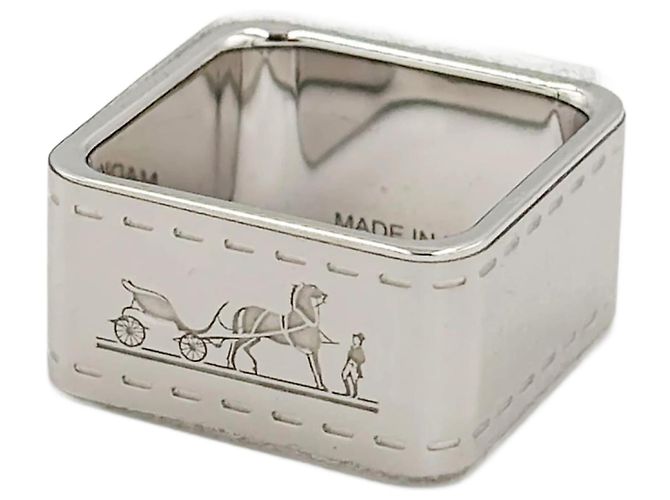 Ring Hermès Anello per sciarpa Hermes Bolduc Argento Metallo