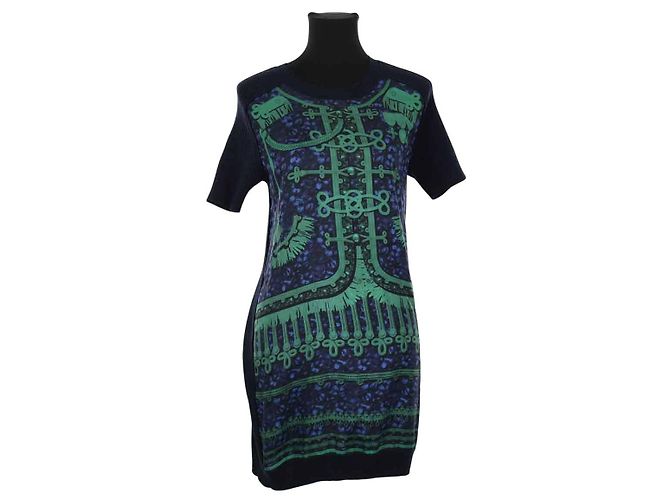 Louis Vuitton Blaues Wollkleid