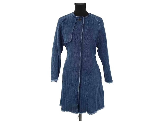 Isabel Marant Etoile Abrigo de algodón azul
