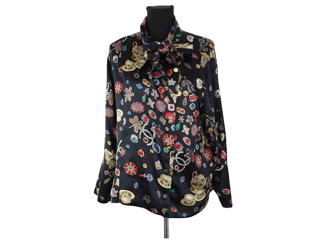 Chanel Camicia di seta Nero