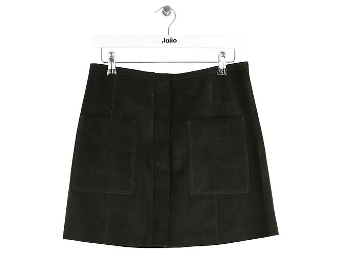 Isabel Marant Etoile Mini saia de camurça verde