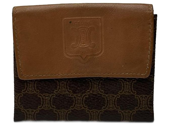 Céline Vintage Celine Paris Leather Coin Case brown