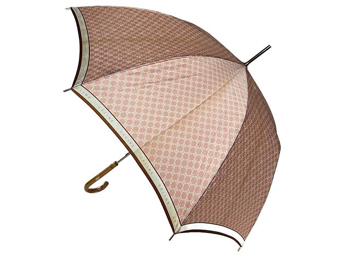 Céline Vintage Celine Monogram Umbrella Pink