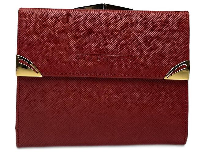 Vintage Givenchy Leather Wallet red