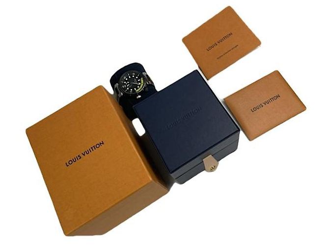 Relógio Louis Vuitton Tambour em aço preto