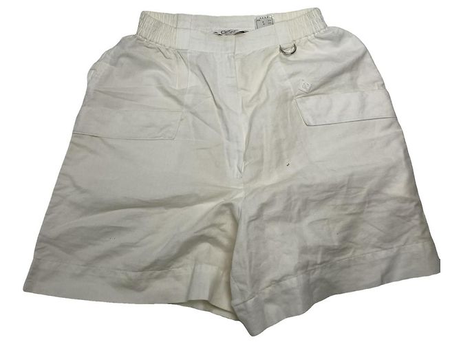 Short de linho branco Dior