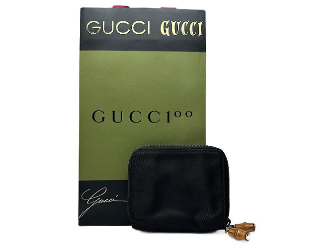 Vintage Gucci Bamboo Wallet black