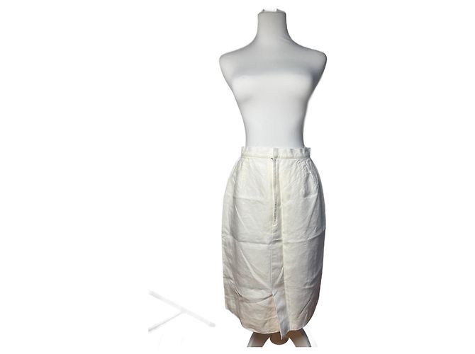 Falda vintage Dior blanca M Blanco